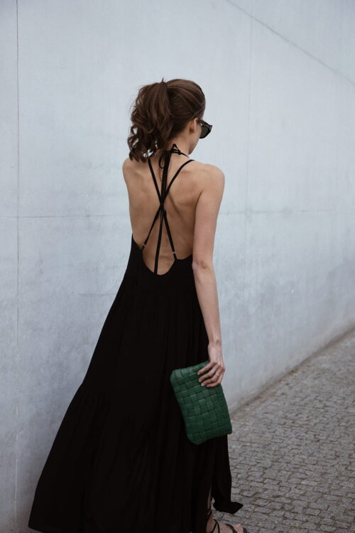 Florance - mini sukienka z ozdobnym pasem czarna