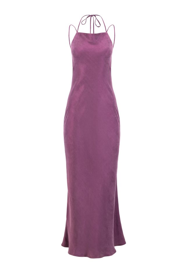 LORA - sukienka maxi fioletowa